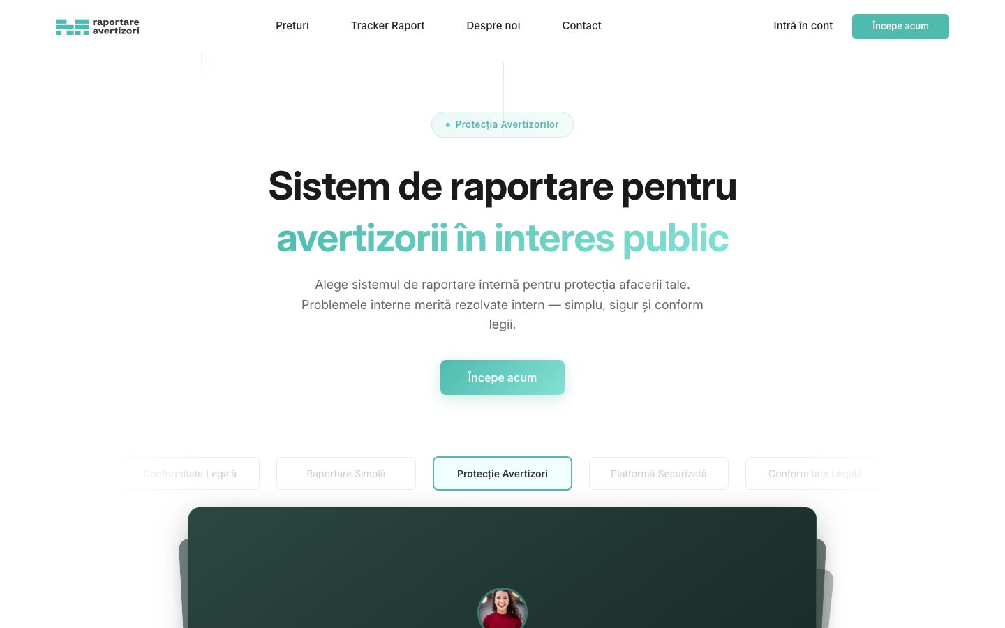 Raportare Avertizori whistleblowing platform